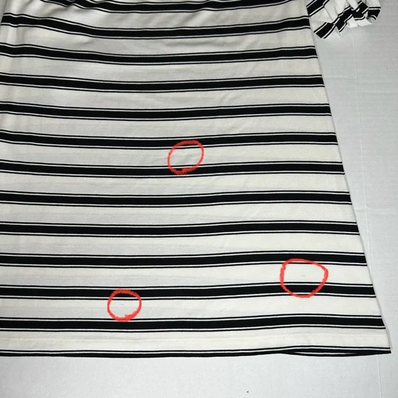 Loft Black/White Striped XS Long Sleeve Dress - Picture 12 of 13